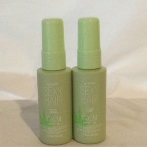Sexy Hair Calm Leaf-in leave in soothing conditioner mist spray LOT 2 x 1.7 oz